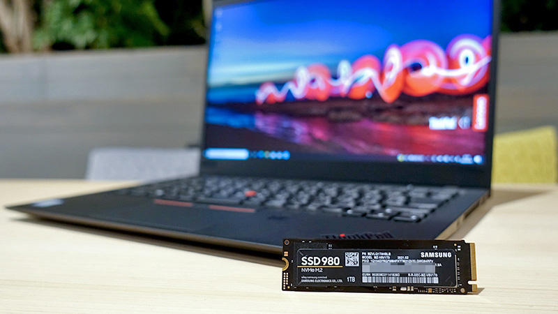 ThinkPad X1 Carbon(2018)」を1TB NVMe SSDに換装、容量/速度アップで