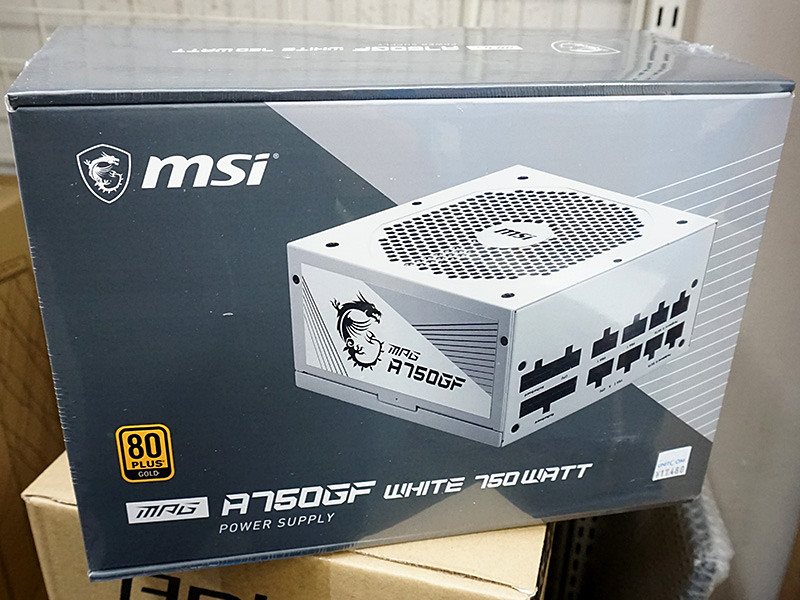 MSI MPG A750GF WHITE 80PLUS GOLD 電源ユニット MSI - MPG A750GF WHITE, 80 GOLD Full Modular Gaming PSU