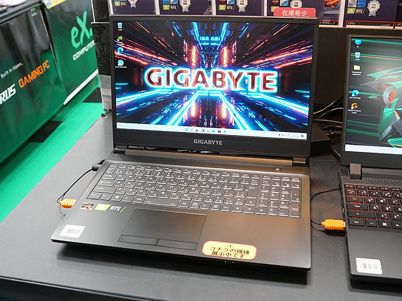 GIGABYTEのGeForce RTX 3060搭載ゲーミングノートが140,800円から 