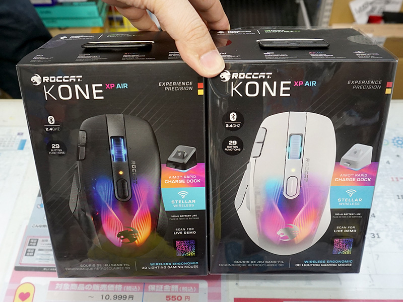 ROCCATのワイヤレスマウス「Kone XP Air」が登場、10分間の充電