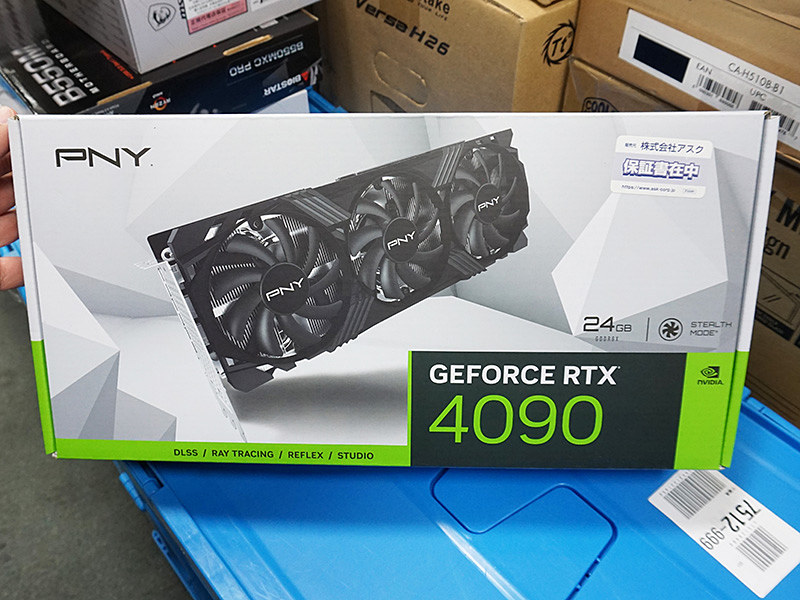 PNY GeForce RTX 4090 24GB VERTO LED 3FAN」が入荷、価格は298,000円