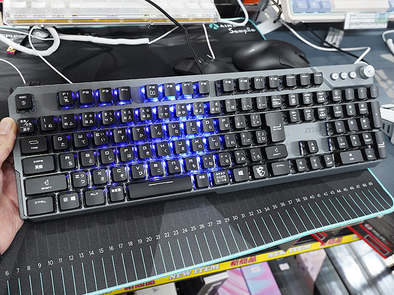 MSI VIGOR GK71 SONIC BLUE ゲーミングキーボード KB7PC周辺機器 - PC