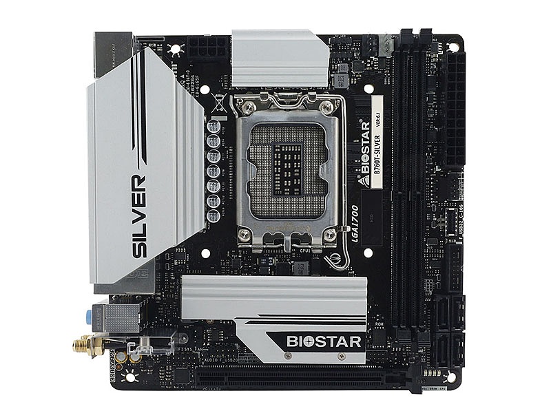 BIOSTARの第13世代Core対応Mini-ITXマザー「B760T-SILVER」が