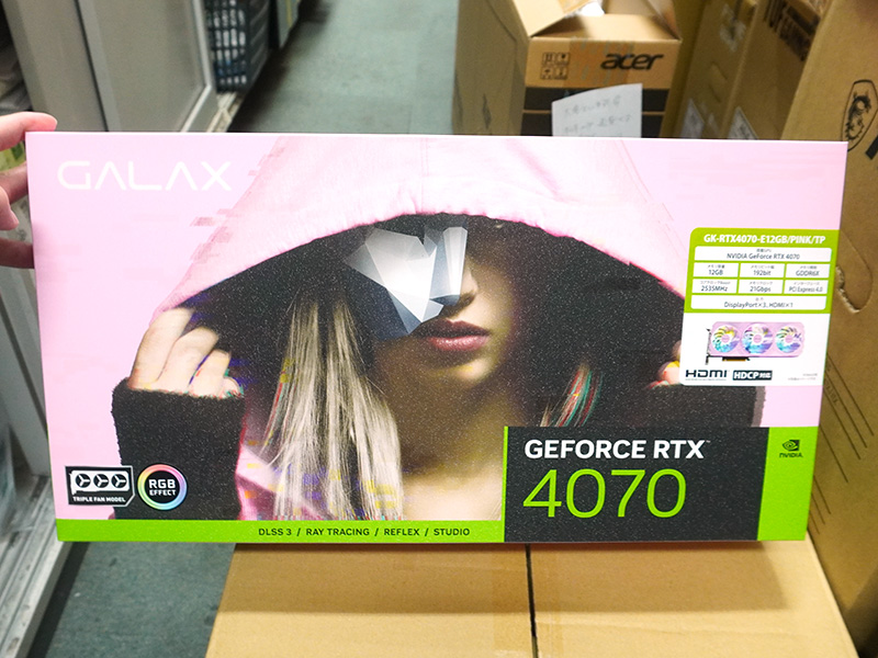 ピンクボディのGeForce RTX 4070が玄人志向から、26日発売