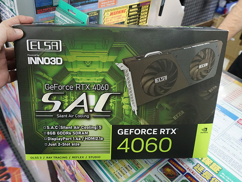 ELSA「GeForce RTX 4060 S.A.C」が入荷、デュアルファン仕様 ELSA「GeForce RTX 4060 S.A.C」が入荷、デュアルファン仕様