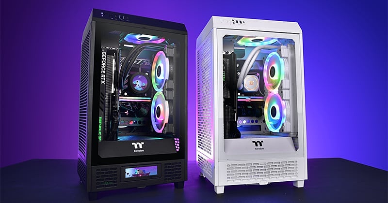 Thermaltakeのショーケース風PCケース「The Tower 200」が入荷、ビデオ