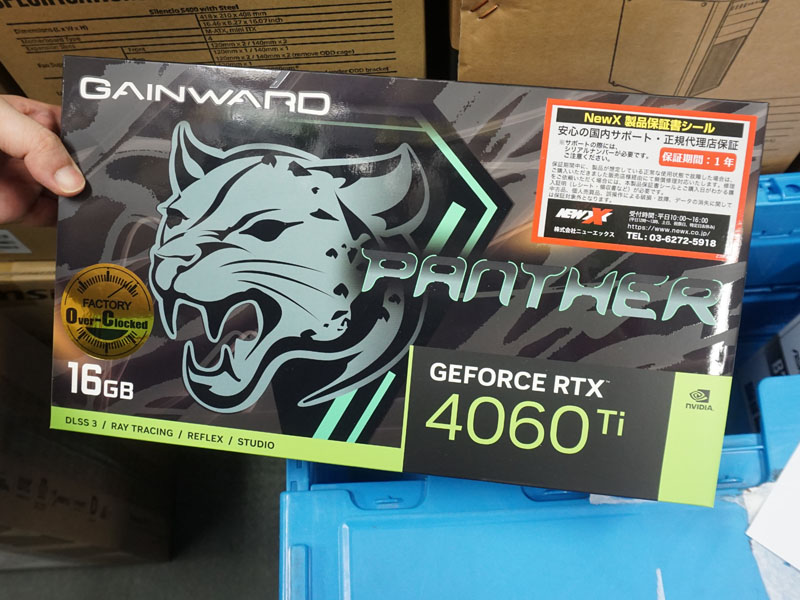 GAINWARD「GeForce RTX 4060 Ti Panther OC 16GB」が入荷、価格は