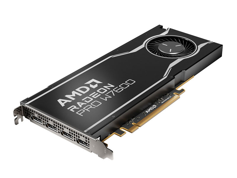 1スロット仕様の「AMD Radeon PRO W7600/W7500」は106,800円から 1スロット仕様の「AMD Radeon PRO W7600/W7500」は106,800円から