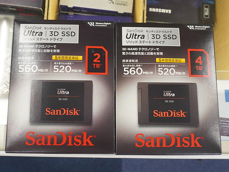 SanDisk「Ultra 3D SSD」の2TBと4TBに型番変更モデル - AKIBA