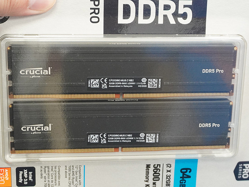 Micronのヒートシンク付きメモリ「Crucial Pro」にDDR5-5600