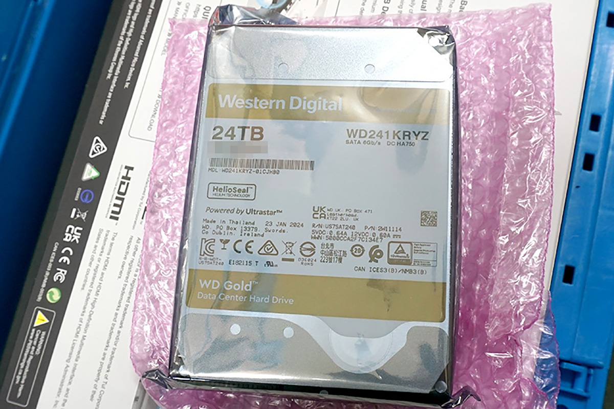 Western Digitalからも最大容量の24TB HDDが発売、4～8TB HDDの通常