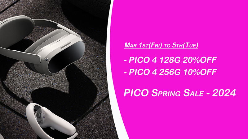 VR HMD「Pico 4」が最大20%オフとなる期間限定キャンペーン、3月1日