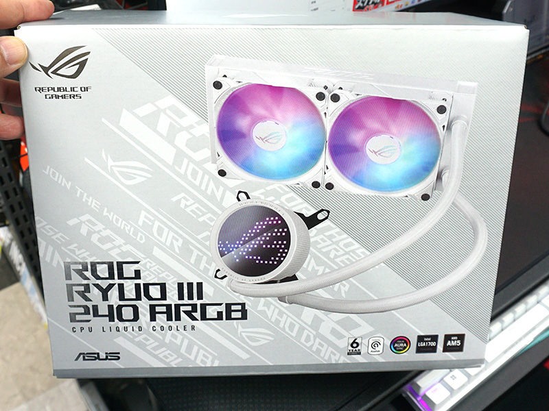 ASUSのAnime Matrix対応水冷CPUクーラー「ROG RYUO III 240 ARGB WHT