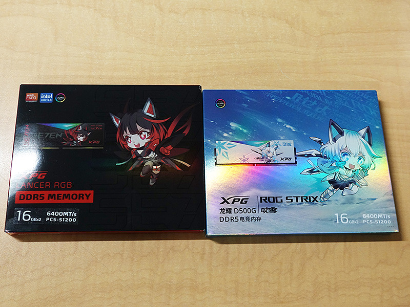 萌えキャラ入りのヒートシンクを搭載したDDR5-6400メモリが入荷