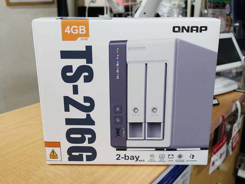QNAPの2ベイNAS「TS-216G」が入荷、AI画像処理の性能向上 QNAPの2ベイNAS「TS-216G」が入荷、AI画像処理の性能向上
