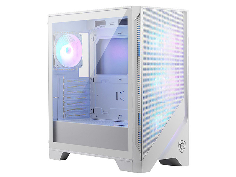 【中古】ミドルタワーPCケース_マザーボード_CPU_メモリ_クーラー_その他 MSIの高エアフローミドルタワー「MAG FORGE 320R AIRFLOW」にホワイト