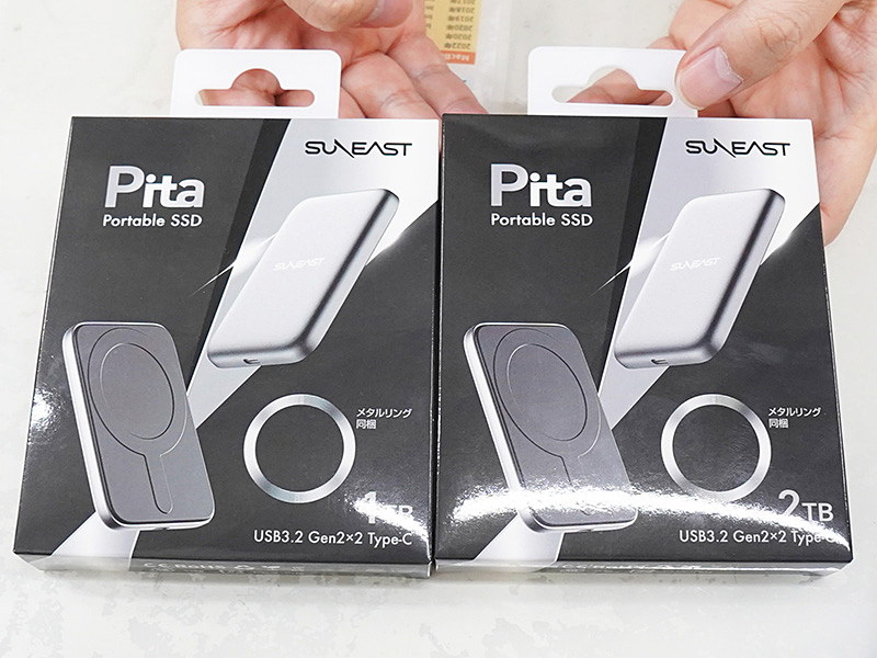 iPhone裏面にくっつく「Pita Portable SSD」が登場、Apple ProRes Log