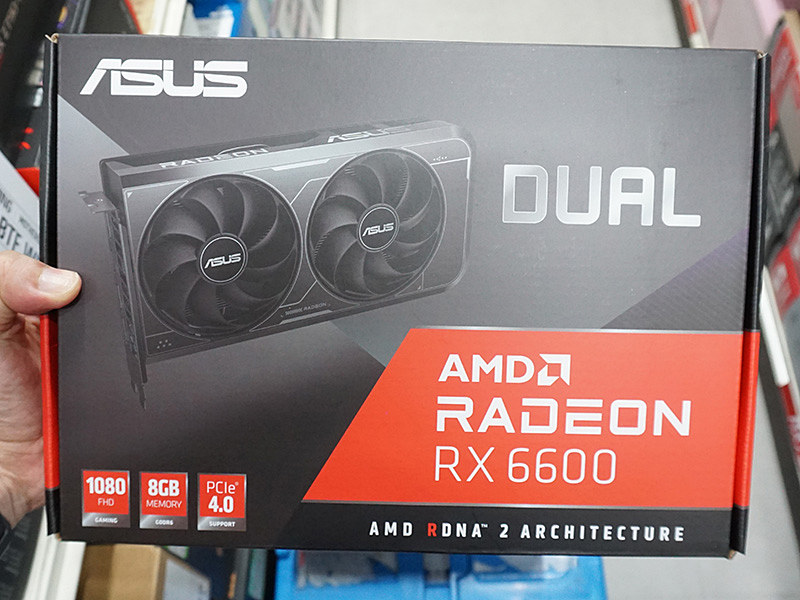 カード長約220mmの「ASUS Dual Radeon RX 6600 V3 8GB GDDR6」が発売 - AKIBA PC Hotline!