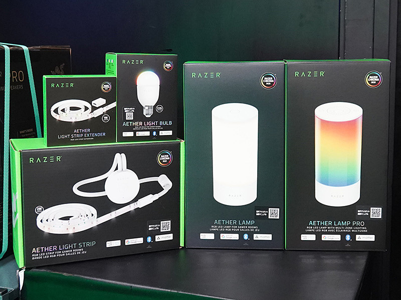 ゲーミングルーム向け照明「Razer Aether」シリーズに新モデル、計5