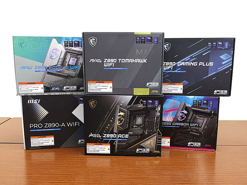 MSIのZ890マザーは7モデル、「MEG Z890 ACE」「MAG Z890