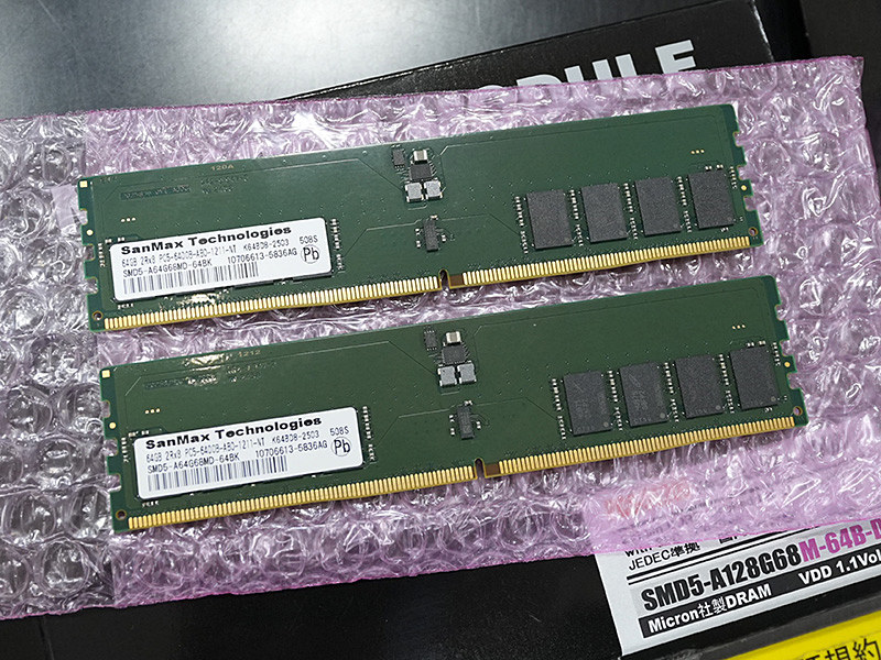 SanMax 32GB DDR4 2枚組 計64GB SanMax 32GB DDR4 2枚組 計64GB SanMax 32GB DDR4 2枚組 計64GB