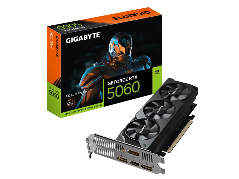 ロープロ仕様のGeForce RTX 5060「GV-N5060OC-8GL」がGIGABYTEから、3