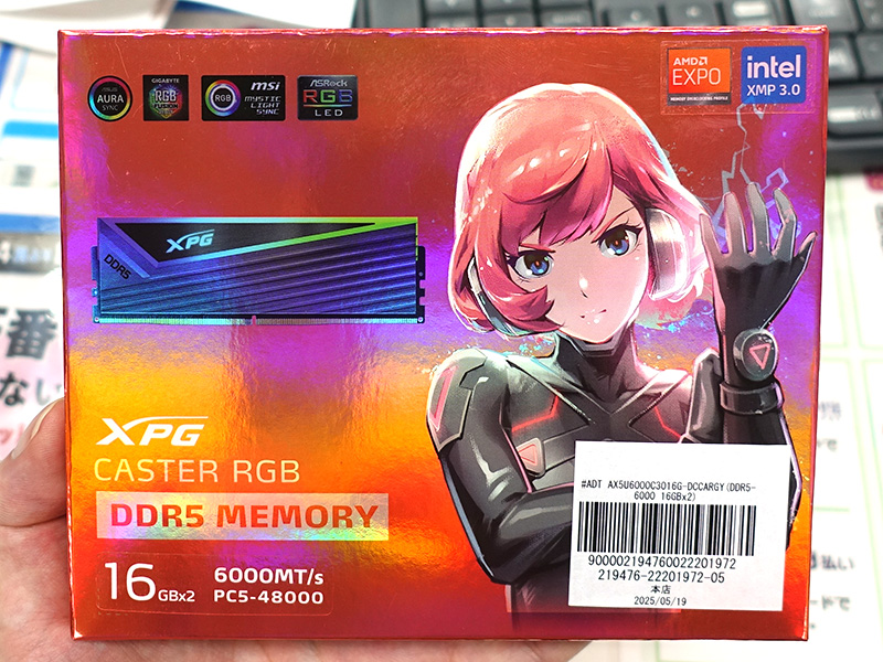 ☆ADATA AX5U6000C3016G(16GBx2) DDR5 メモリー☆ Amazon | 【エイデータ】XPG PCメモリ DDR5 6000MHz CASTER RGB