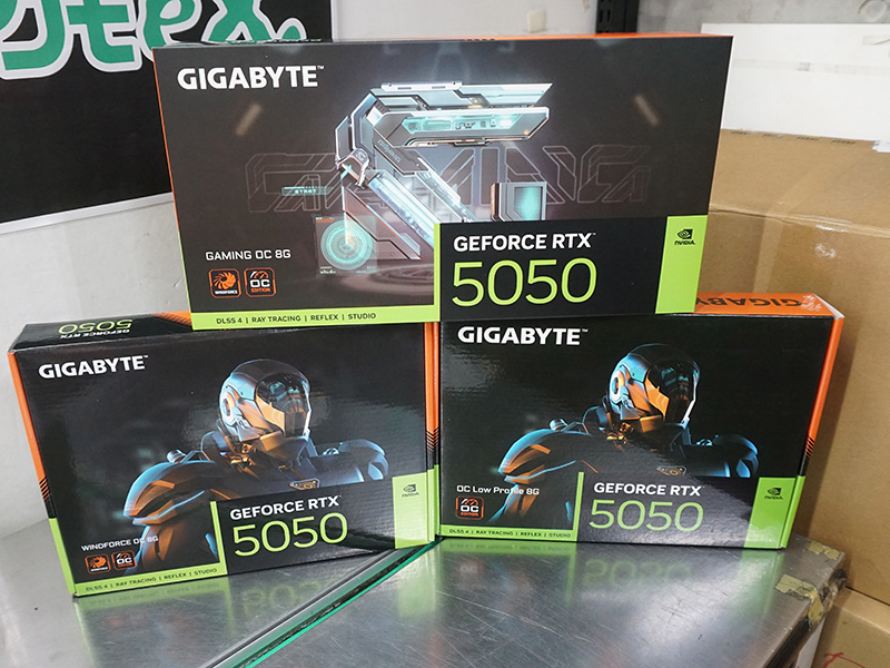 GIGABYTEの「GeForce RTX 5050」が3製品、ロープロファイルモデルも
