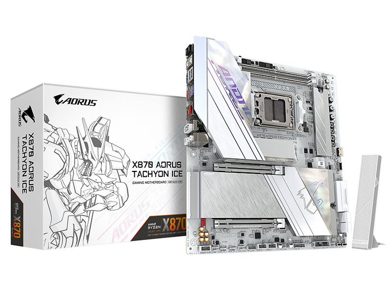GIGABYTEの白いOC特化マザー「X870 AORUS TACHYON ICE」、Amazon限定