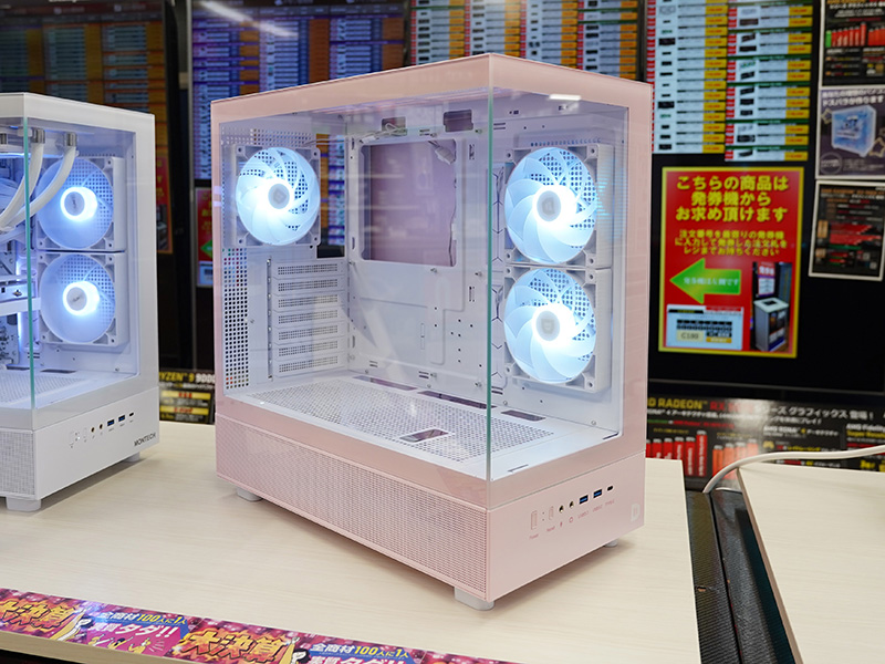 可愛らしいパステルピンクのピラーレスPCケース「XR PASTEL PINK