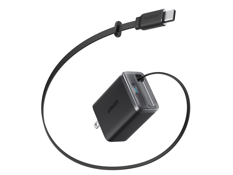Anker初の巻取り式USB-Cケーブル内蔵の急速充電器が登場、数量限定で20
