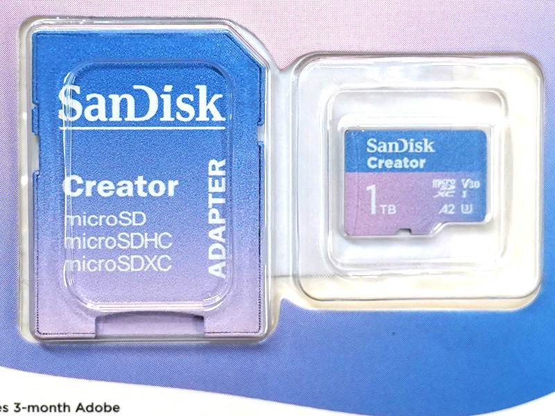 クリエイター向けmicroSDカード「SanDisk Creator microSD」が