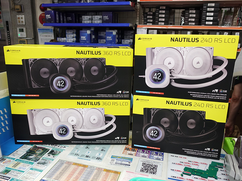 CORSAIRのLCD付き水冷CPUクーラー「NAUTILUS RS LCD」が発売、カラーは