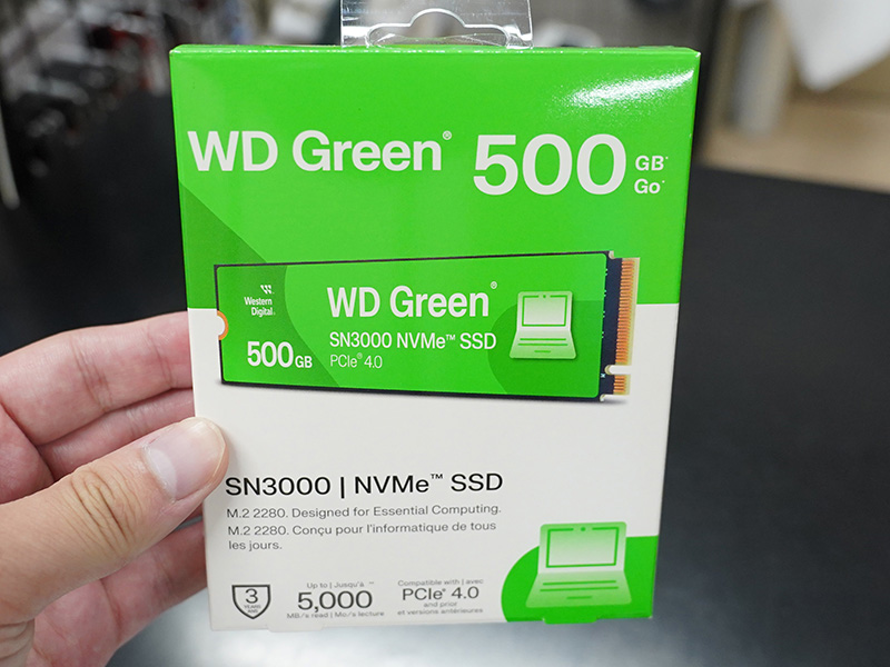 SandiskのPCIe 4.0 SSD「WD Green SN3000」に500GBモデル - AKIBA PC