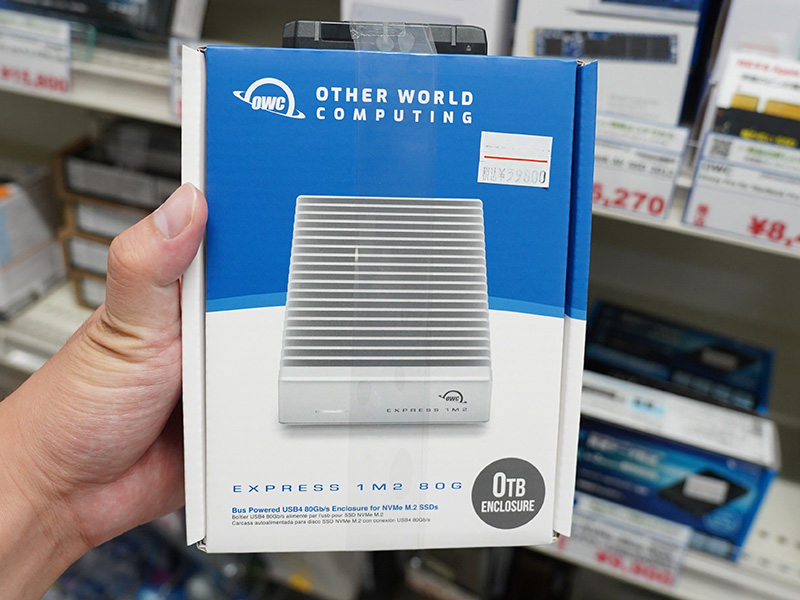 USB4 80Gb/s」対応のM.2 SSD用ケース「OWC Express 1M2 80G」が