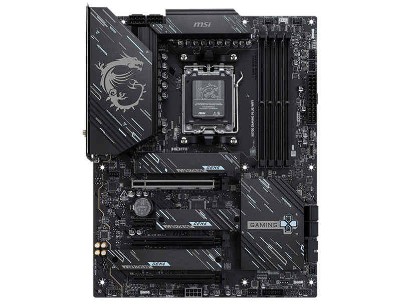 黒基調のRyzen 9000マザー「X870E GAMING PLUS WIFI」がMSIから
