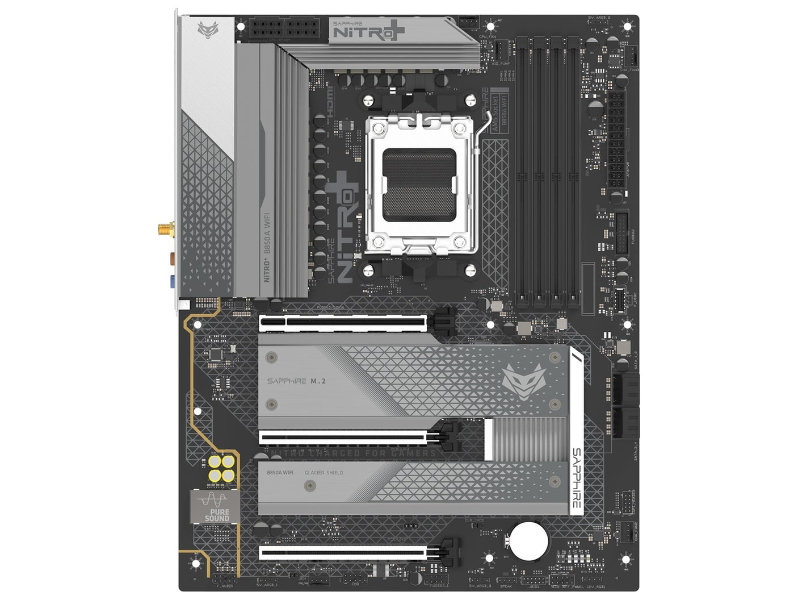 白いATXモデルの「PURE B850A WIFI7」など、SAPPHIREのRyzen 9000
