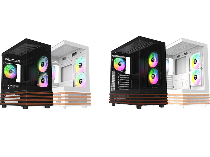 木製ラインを備えたThermaltakeのピラーレスケース「View 170」「View