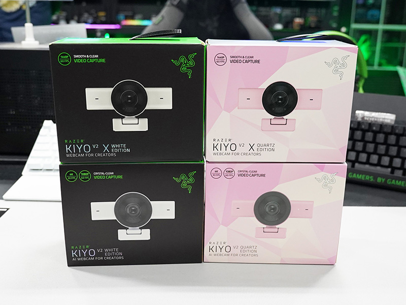 RazerのWebカメラ「Kiyo V2」「Kiyo V2 X」に新色のQuartzとWhite