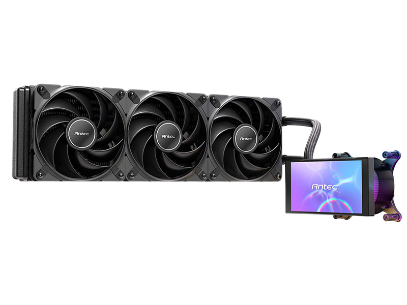 5インチ回転式液晶搭載の水冷CPUクーラー「Vortex View 360」がAntec