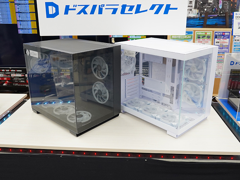 ピラーレス　デュアルチャンバー ホワイト PCケース ATX対応 7基ファン搭載 デュアルチャンバー構造のピラーレスケースがドスパラセレクトから