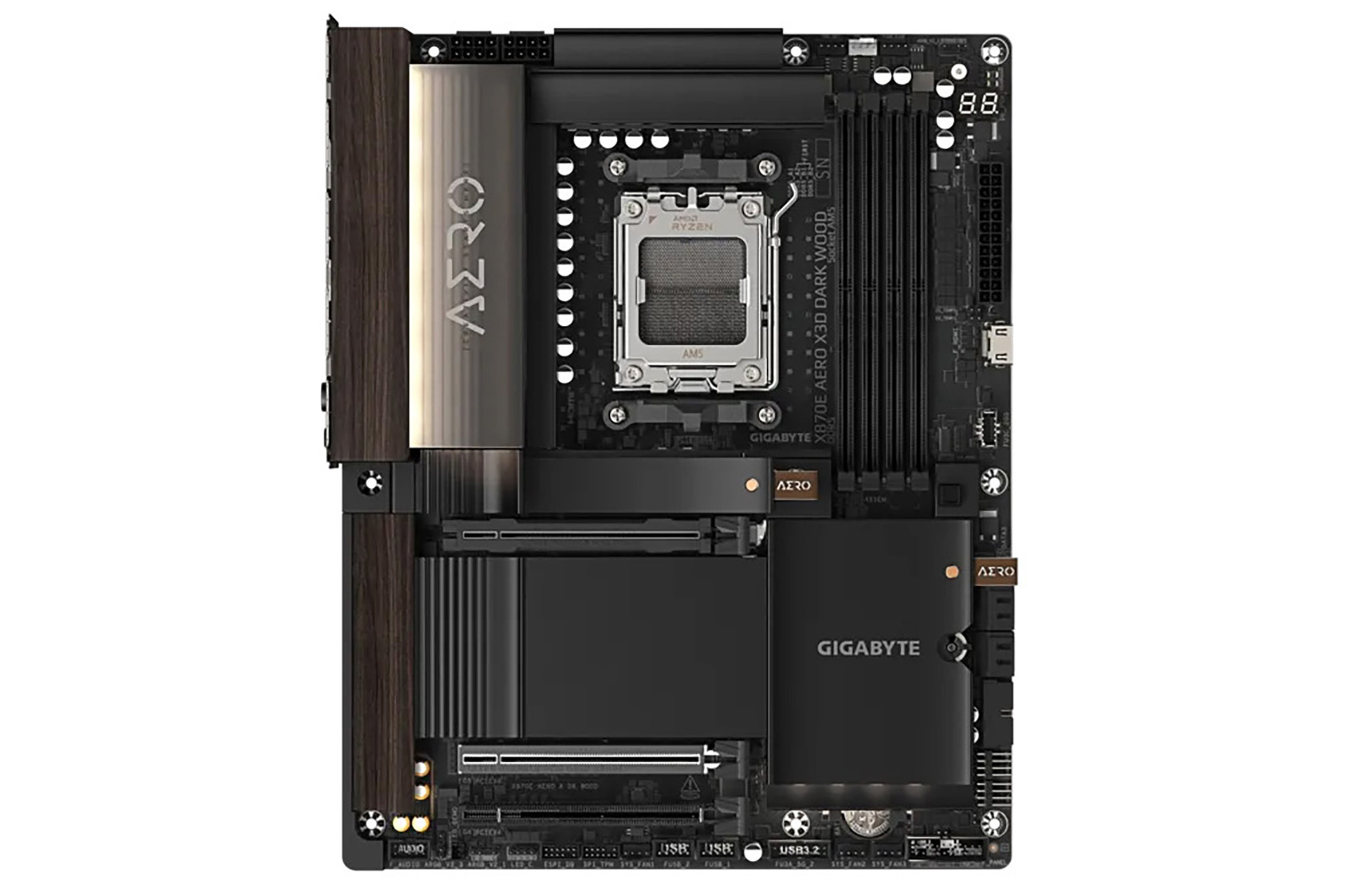 木目調パネル採用のRyzen 9000対応マザー「X870E AERO X3D DARK WOOD