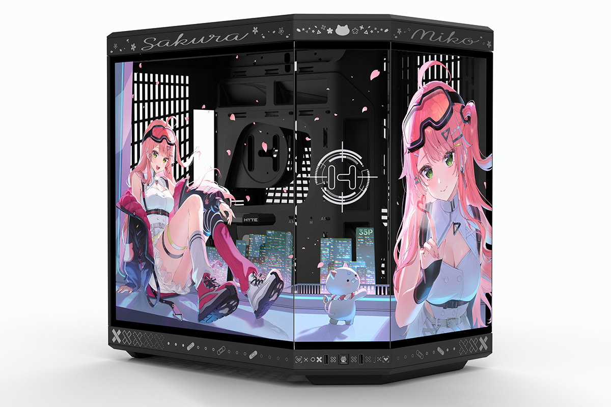 ホロライブVTuber「さくらみこ」×HYTEコラボのPCケース、キーキャップ+