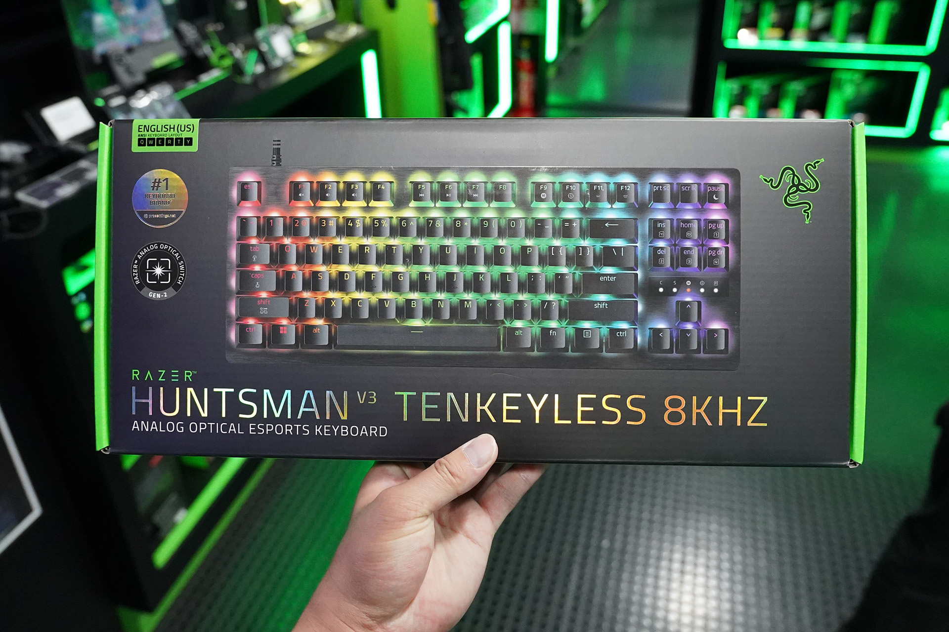 Razerの低遅延テンキーレスゲーミングキーボード「Huntsman V3