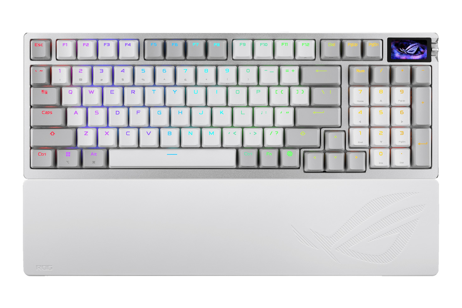 ASUSの白いゲーミングキーボード「ROG Azoth 96 HE Lite」が発売、OLED