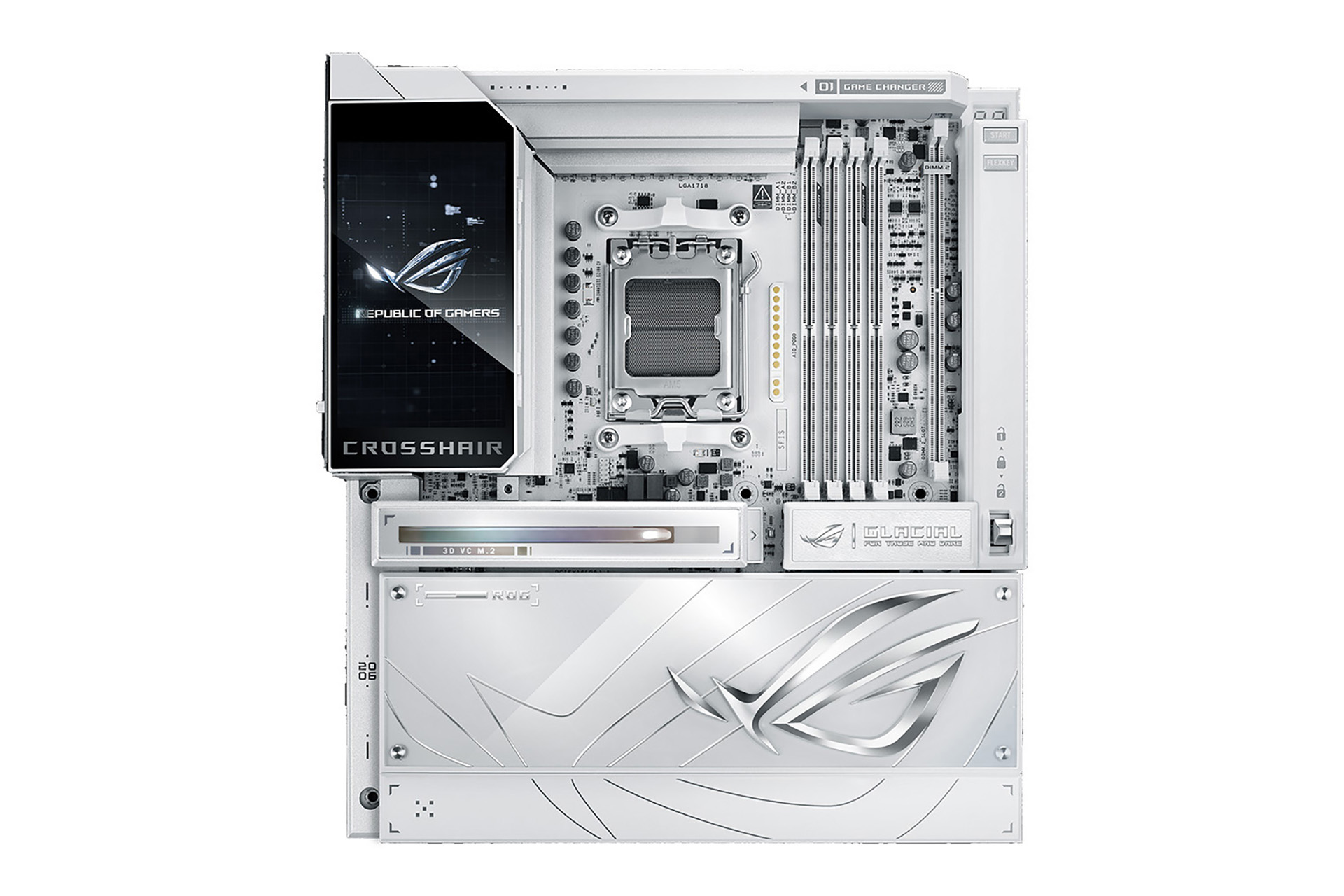ASUSの白いハイエンドマザー「ROG CROSSHAIR X870E GLACIAL」が発売、5