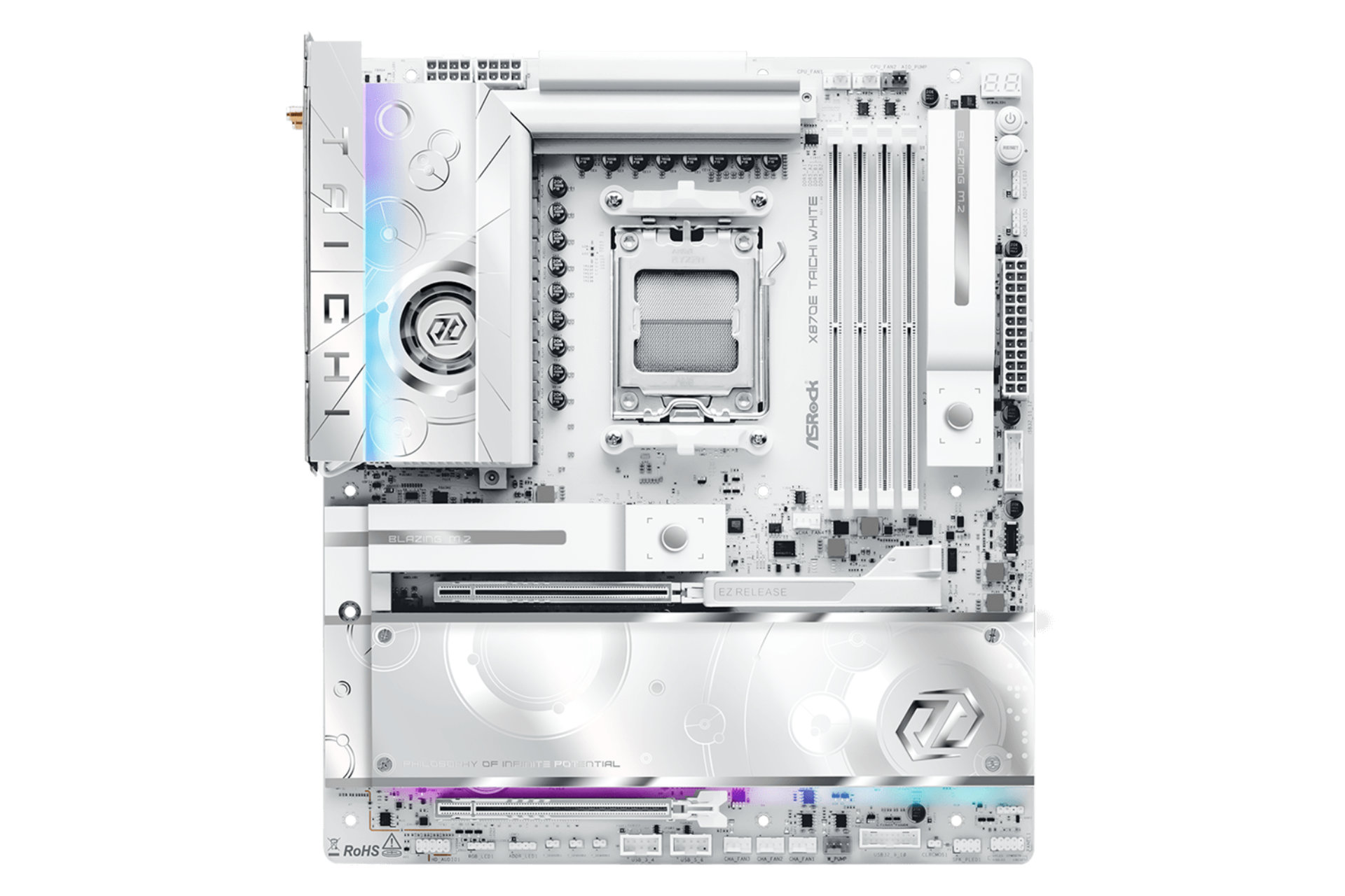 ASRockの白いハイエンドRyzen 9000マザー「X870E Taichi White」が発売