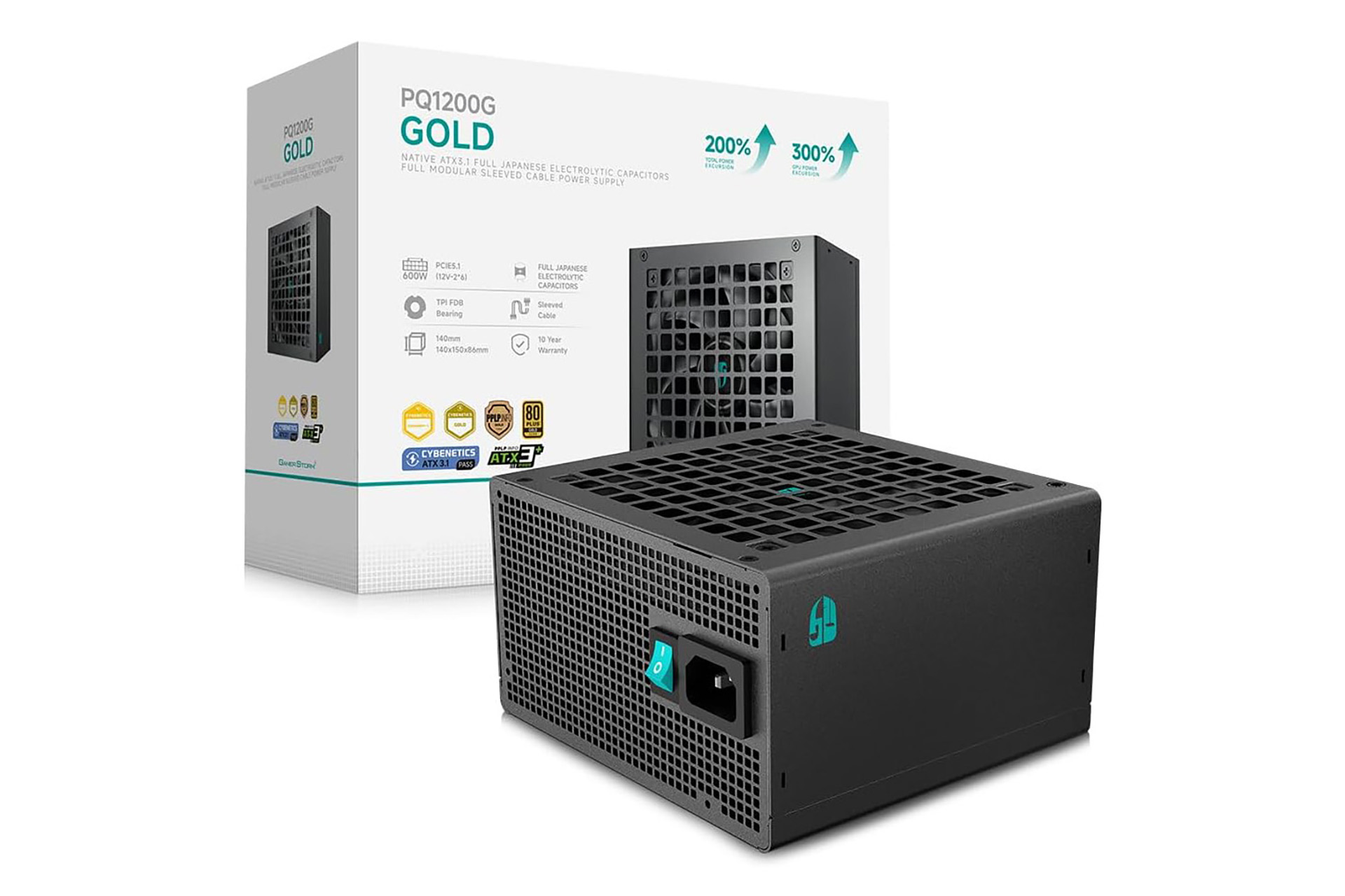 80PLUS GOLD認証のATX電源「PQ G」がGamerStormから、容量違いで4