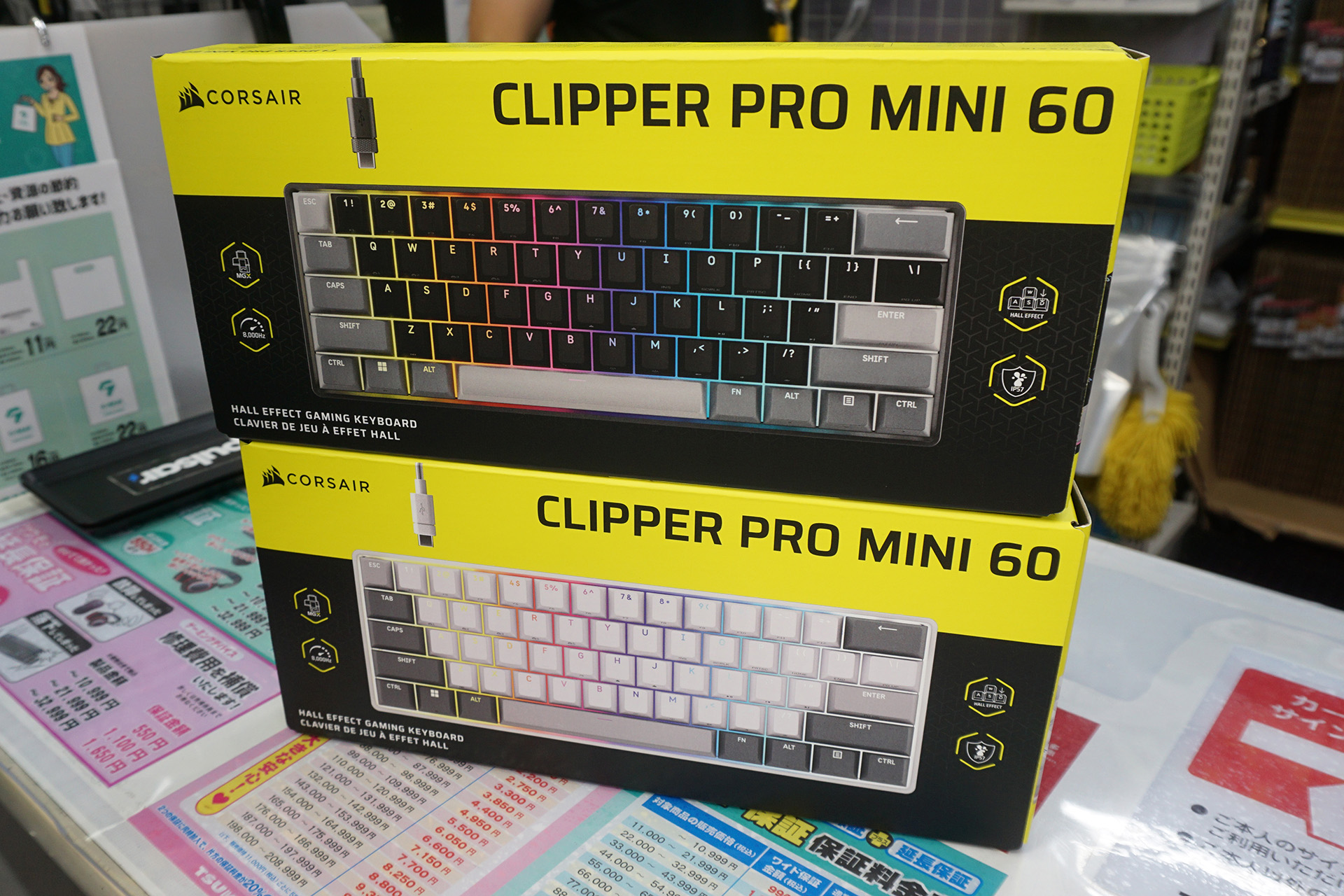 CORSAIRの60%日本語ゲーミングキーボード「CLIPPER PRO MINI 60」が