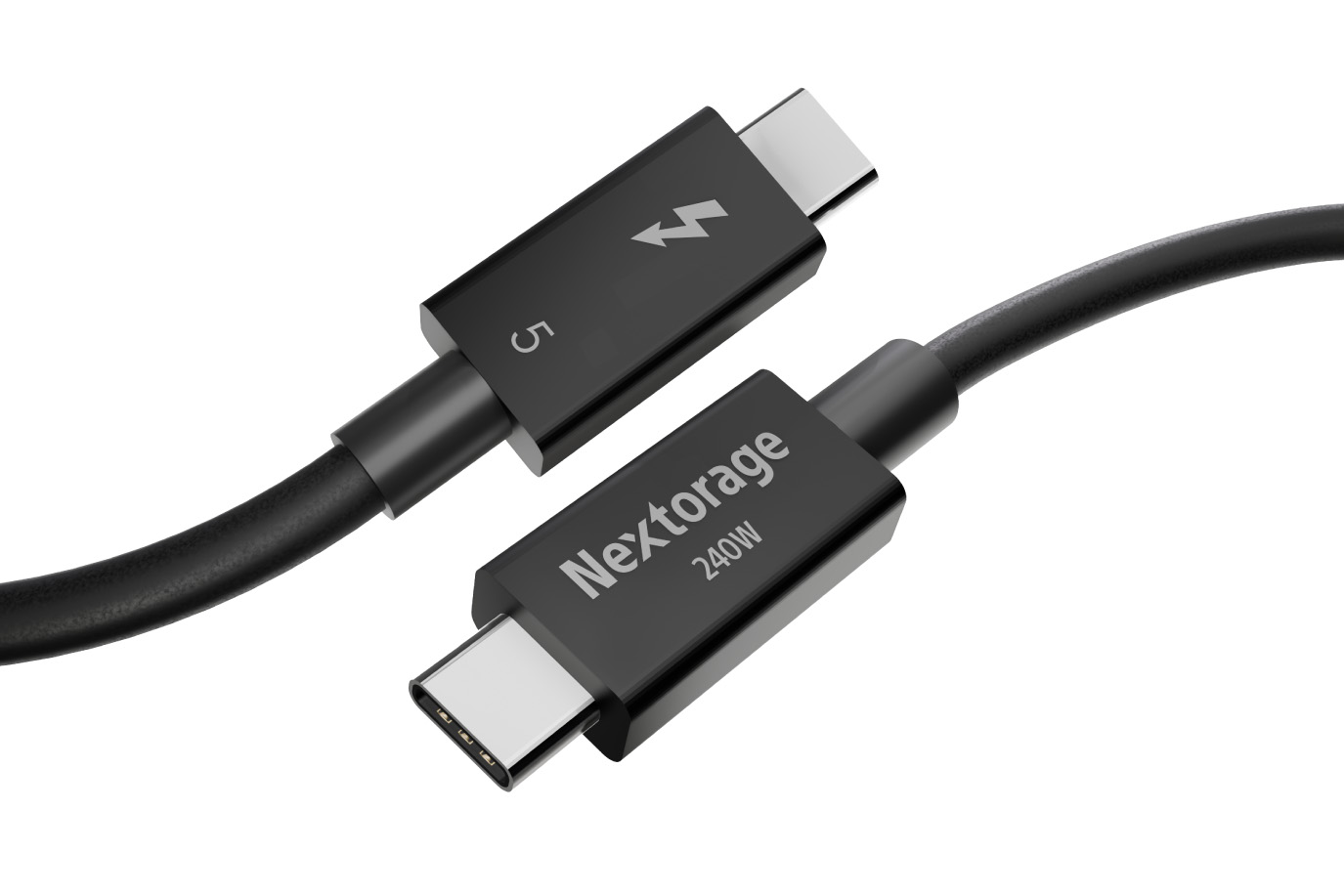 アコリバ特注　Thunderbolt5ケーブル 1m 貴陽石処理　サンレコ記事 NextorageのThunderbolt 5ケーブル「NX-CBT12」シリーズが発売、長さは